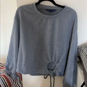 Grey Sweatshirt with Cutout